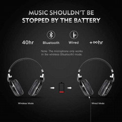 Bluedio T2+ Foldable over the ear Bluetooth headphones BT 5.0 support FM radio & SD card functions Music & phone calls