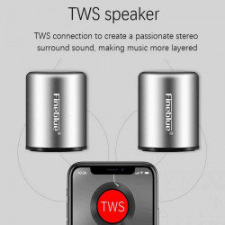 Fineblue MK-10 Speaker, Portable Wireless Bluetooth Stereo Bass Speaker with Metal Shell, Twins Speaker - astrosoar details 1