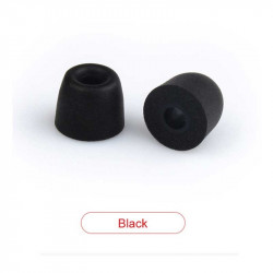 1 Pair Original Memory Foam Ear Pads Tips Noise Isolating Earbud Comfortable Earpad for Earphones - astrosoar details black